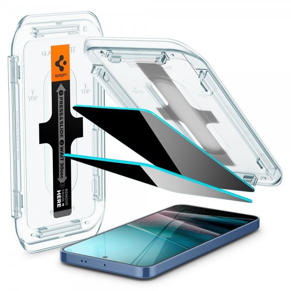 Spigen Samsung Galaxy S24 Plus/Galaxy S25 Plus Skärmskydd GLAS.tR EZ Fit Privacy 2-pack