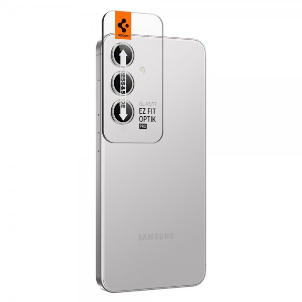 Spigen Samsung Galaxy S24 Plus Kameraskydd GLAS.tR EZ Fit Optik Pro 2-pack Grå
