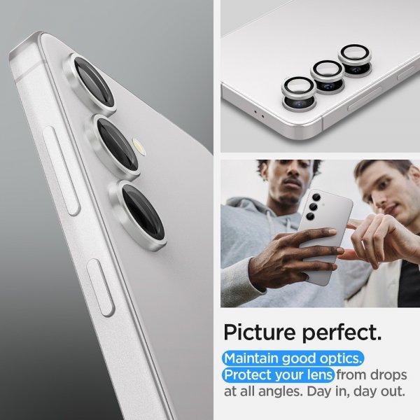 Spigen Samsung Galaxy S24 Plus Kameraskydd GLAS.tR EZ Fit Optik Pro 2-pack Grå