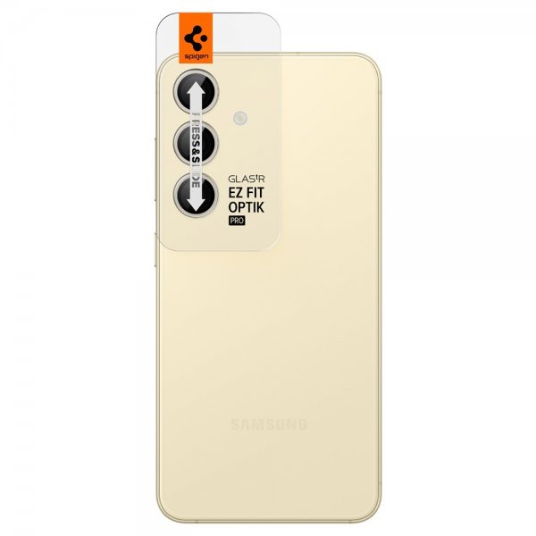 Spigen Samsung Galaxy S24 Plus Kameraskydd GLAS.tR EZ Fit Optik Pro 2-pack Gul