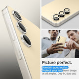 Spigen Samsung Galaxy S24 Plus Kameraskydd GLAS.tR EZ Fit Optik Pro 2-pack Gul