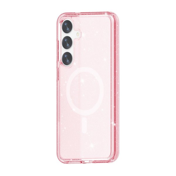 Samsung Galaxy S24 Plus Skal Glitter MagSafe Rosa