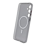 Samsung Galaxy S24 Plus Skal Korrugerad MagSafe Transparent Svart