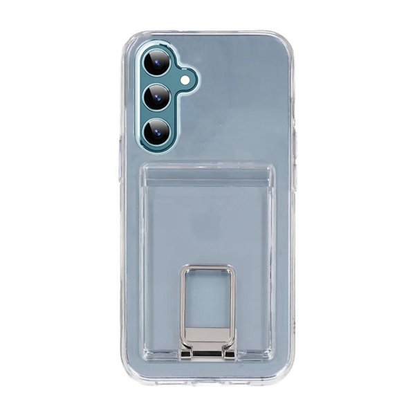 Rvelon Samsung Galaxy S24 Plus Skal med Stativ Korthållare Transparent