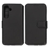 Rvelon Samsung Galaxy S24 Plus Fodral Äkta Läder Kortfack Svart