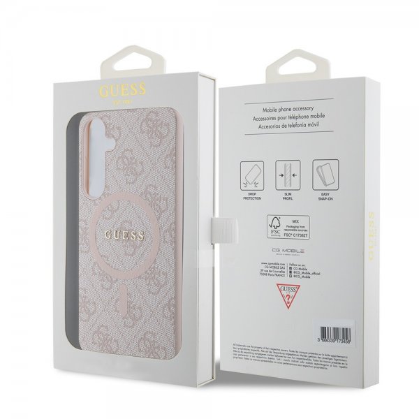 Guess Samsung Galaxy S24 Plus Skal 4G Pattern MagSafe Rosa