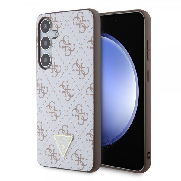 Guess Samsung Galaxy S24 Plus Skal 4G Print Grained Vit