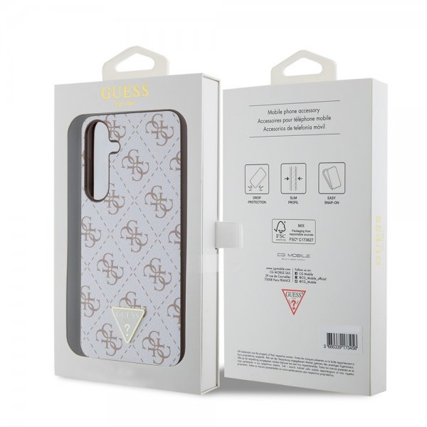 Guess Samsung Galaxy S24 Plus Skal 4G Print Grained Vit