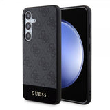 Guess Samsung Galaxy S24 Plus Skal Bottom Stripe Metal Logo Svart
