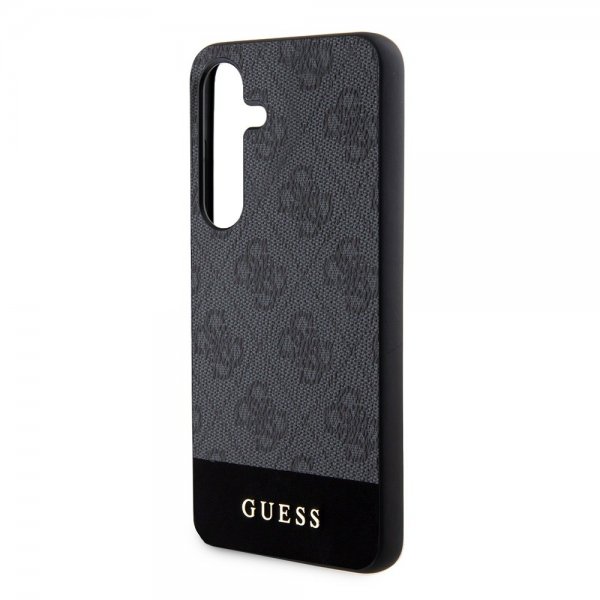 Guess Samsung Galaxy S24 Plus Skal Bottom Stripe Metal Logo Svart