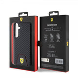 Ferrari Samsung Galaxy S24 Plus Skal Carbon & Stripe Svart