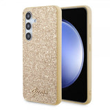 Guess Samsung Galaxy S24 Plus Skal Fixed Glitter Guld