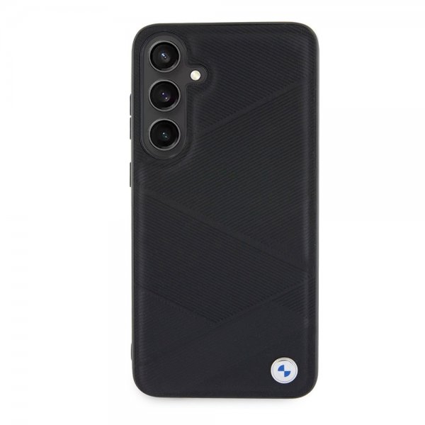 BMW Samsung Galaxy S24 Plus Skal Genuine Leather Textured Svart