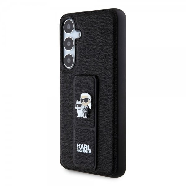 Karl Lagerfeld Samsung Galaxy S24 Plus Skal Grip & Stand Saffiano Svart