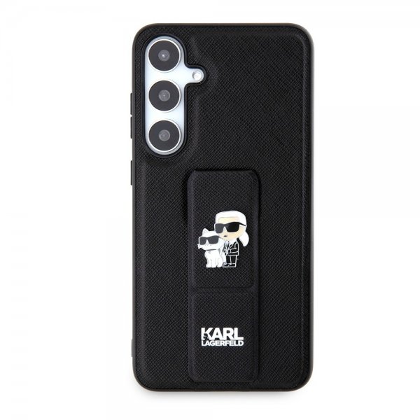 Karl Lagerfeld Samsung Galaxy S24 Plus Skal Grip & Stand Saffiano Svart