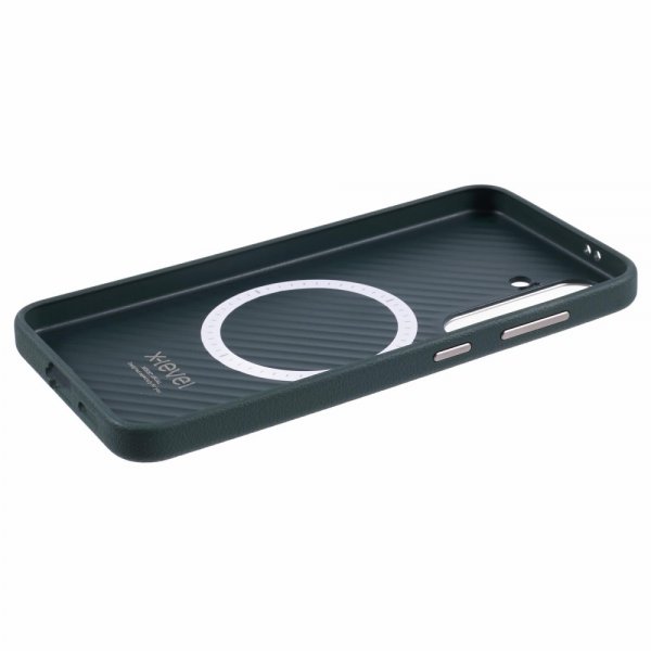 X-Level Samsung Galaxy S24 Plus Skal Lädertextur MagSafe Grön