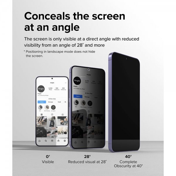 Ringke Samsung Galaxy S24 Plus Skärmskydd Easy Slide Privacy 2-pack