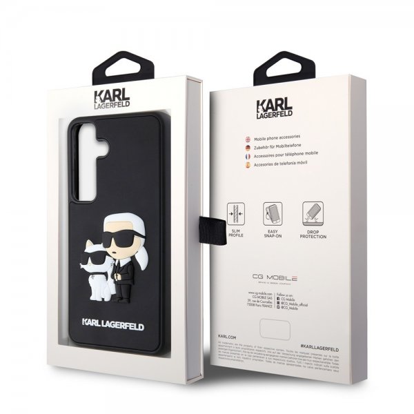 Karl Lagerfeld Samsung Galaxy S24 Skal 3D Rubber Karl & Choupette Svart