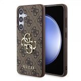 Guess Samsung Galaxy S24 Skal 4G Metal Logo Brun