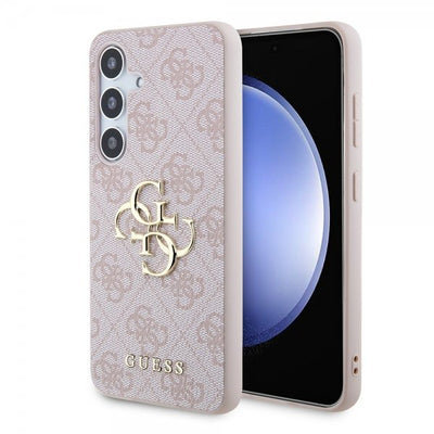 Guess Samsung Galaxy S24 Skal 4G Metal Logo Rosa