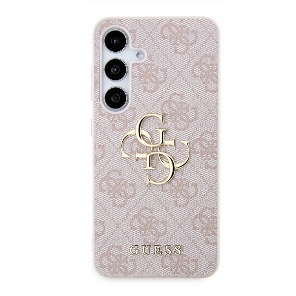 Guess Samsung Galaxy S24 Skal 4G Metal Logo Rosa