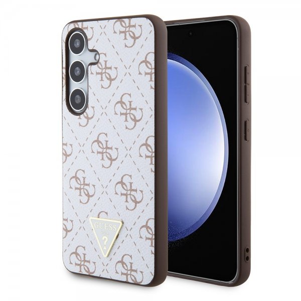 Guess Samsung Galaxy S24 Skal 4G Print Grained Vit