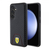 Ferrari Samsung Galaxy S24 Skal Carbon & Stripe Svart