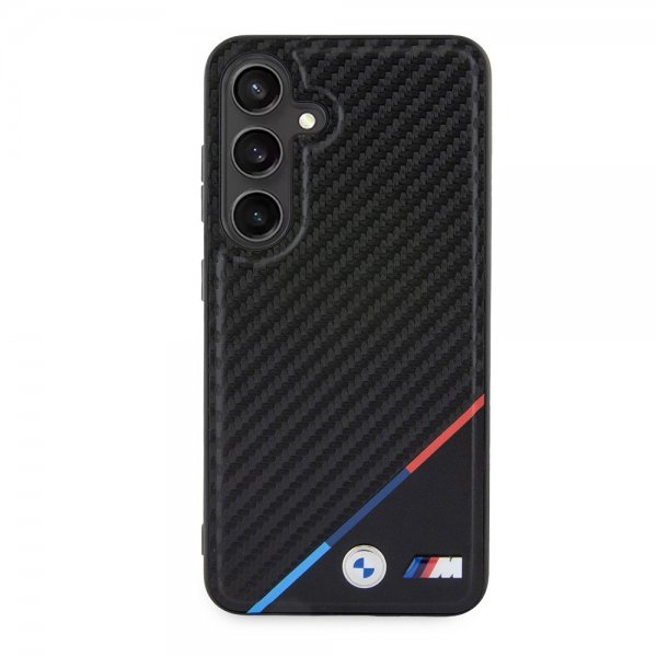 BMW Samsung Galaxy S24 Skal Carbon Tricolor Stripe MagSafe Svart