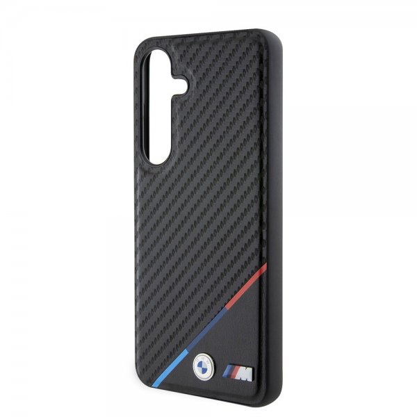 BMW Samsung Galaxy S24 Skal Carbon Tricolor Stripe MagSafe Svart