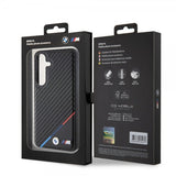 BMW Samsung Galaxy S24 Skal Carbon Tricolor Stripe MagSafe Svart