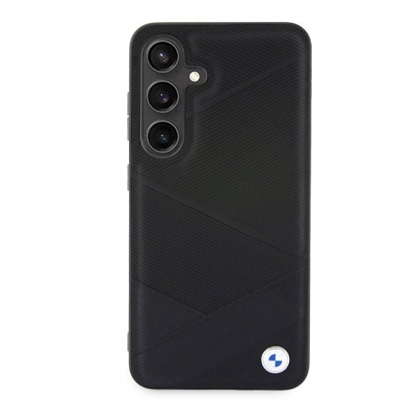 BMW Samsung Galaxy S24 Skal Genuine Leather Textured Svart