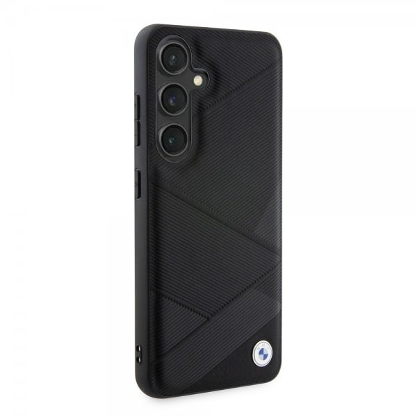 BMW Samsung Galaxy S24 Skal Genuine Leather Textured Svart