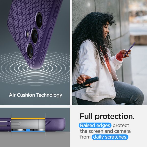 Spigen Samsung Galaxy S24 Skal Liquid Air Deep Purple