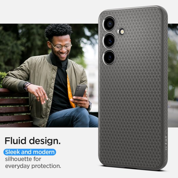 Spigen Samsung Galaxy S24 Skal Liquid Air Marble Grey