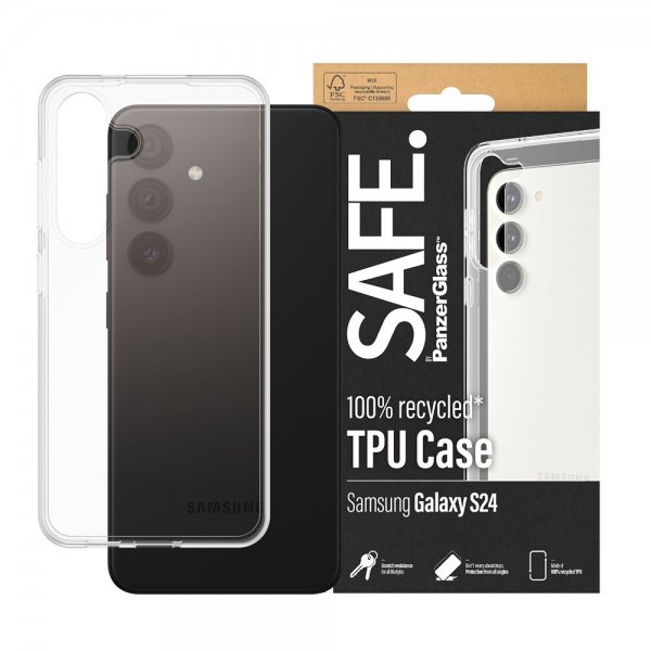 SAFE by PanzerGlass Samsung Galaxy S24 Skal Soft TPU Case Transparent