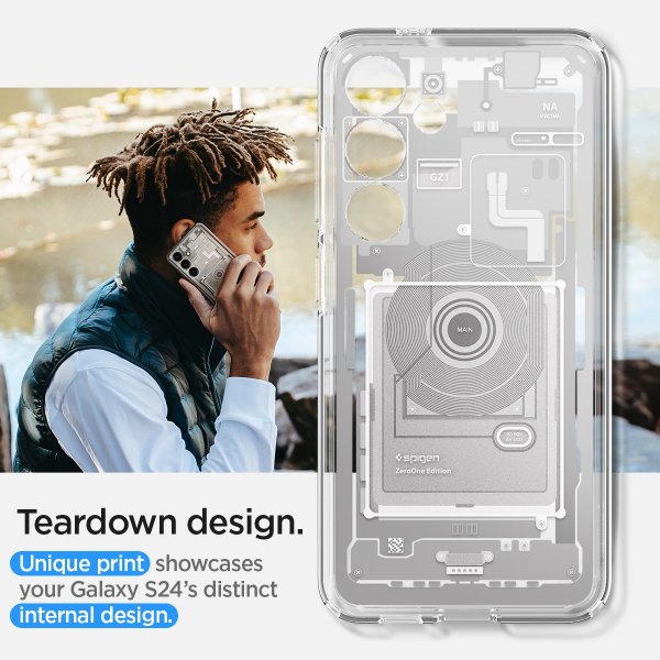 Spigen Samsung Galaxy S24 Skal Ultra Hybrid Zero One White