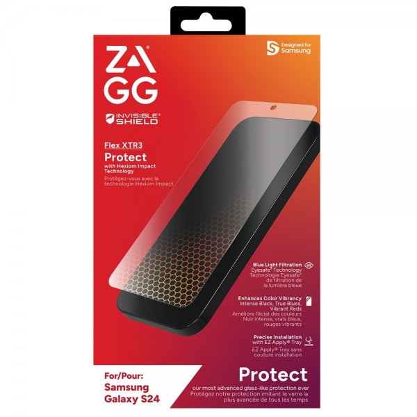 ZAGG InvisibleShield Samsung Galaxy S24 Skärmskydd Flex XTR3