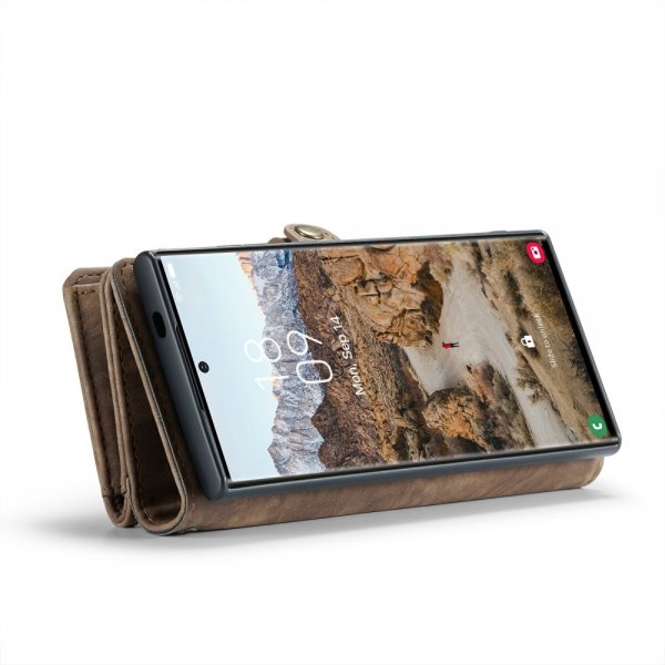 CaseMe Samsung Galaxy S24 Ultra Fodral 008 Series Löstagbart Skal Brun