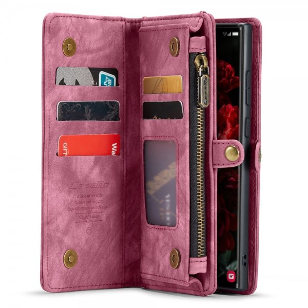 CaseMe Samsung Galaxy S24 Ultra Fodral 008 Series Löstagbart Skal Röd