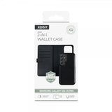 Xqisit Samsung Galaxy S24 Ultra Fodral 2-in-1 Wallet Case Svart