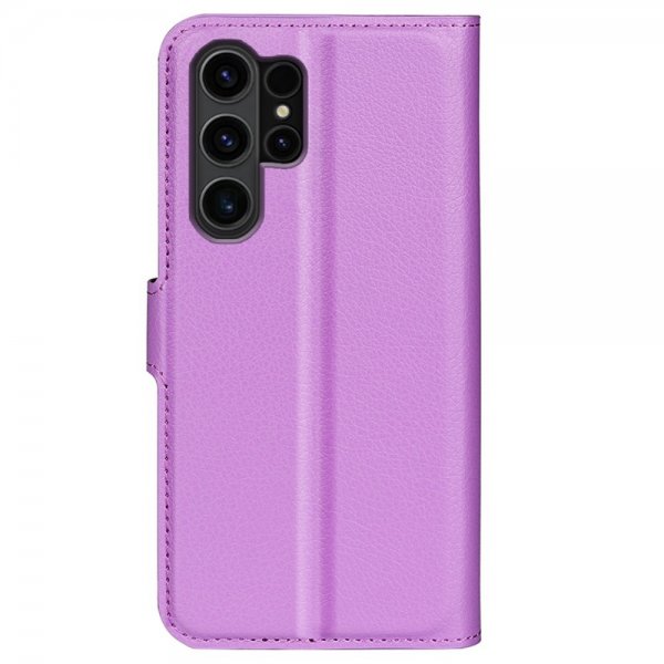 Samsung Galaxy S24 Ultra Fodral Litchi Lila