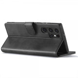 Lc.Imeeke Samsung Galaxy S24 Ultra Fodral med Kortfack Stativfunktion Svart