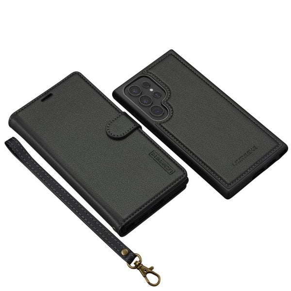 Lc.Imeeke Samsung Galaxy S24 Ultra Fodral med Löstagbart Skal L2 Series MagSafe Svart