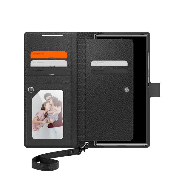 Spigen Samsung Galaxy S24 Ultra Fodral Wallet S Plus Svart