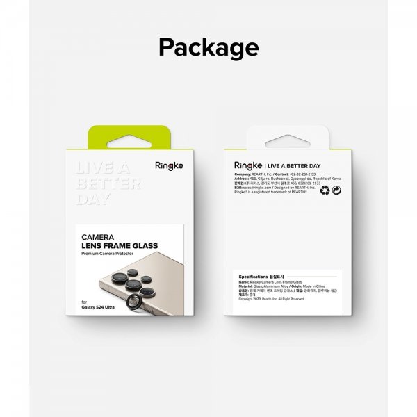 Ringke Samsung Galaxy S24 Ultra Kameraskydd Camera Lens Frame Svart