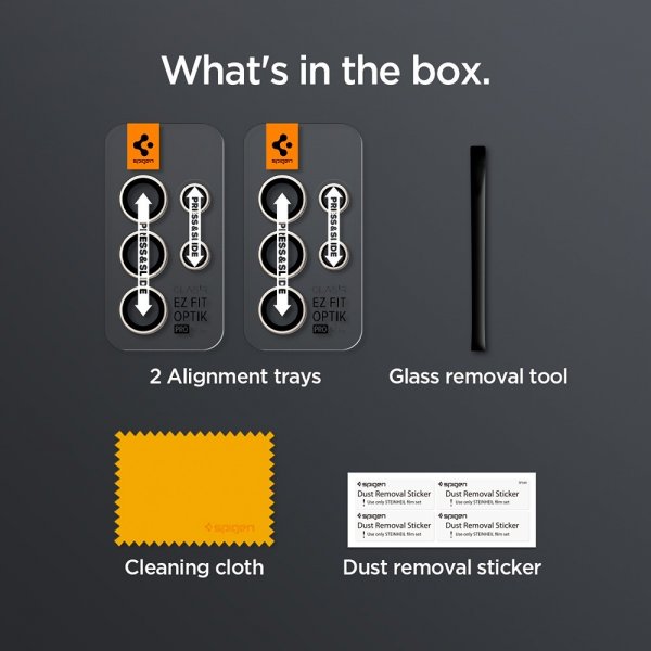 Spigen Samsung Galaxy S24 Ultra Kameraskydd GLAS.tR EZ Fit Optik Pro 2-pack Grå