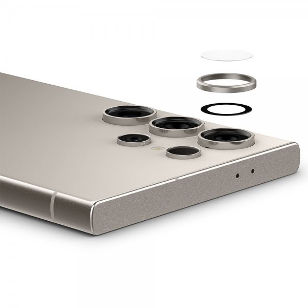 Spigen Samsung Galaxy S24 Ultra Kameraskydd GLAS.tR EZ Fit Optik Pro 2-pack Grå