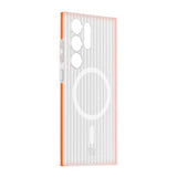 Rvelon Samsung Galaxy S24 Ultra Skal Korrugerad MagSafe Orange