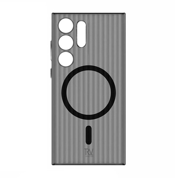 Rvelon Samsung Galaxy S24 Ultra Skal Korrugerad MagSafe Svart
