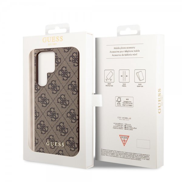 Guess Samsung Galaxy S24 Ultra Skal 4G Charm Brun
